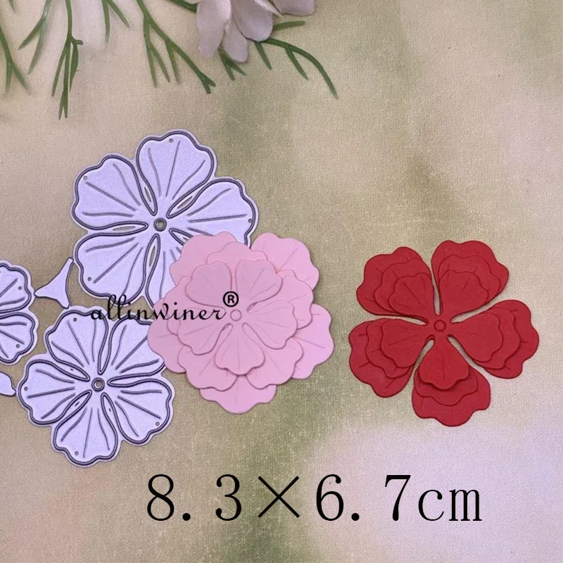 

New 2Pcs flowersMetal Cutting Dies for DIY Scrapbooking Album Paper Cards Decorative Crafts Embossing Die Cuts