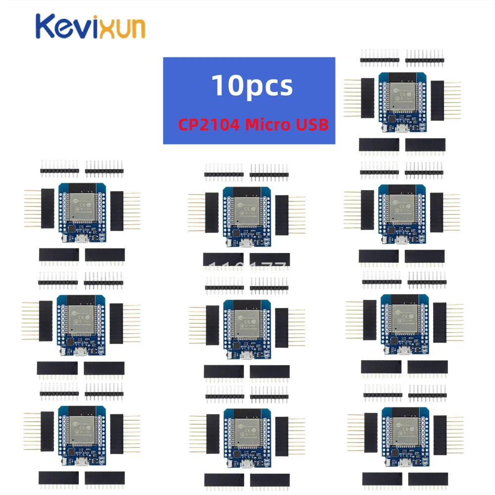 5pcs/10pcs D1 mini ESP32 ESP-32 WiFi+Bluetooth-compatible Internet of Things development board based ESP8266 Fully functional