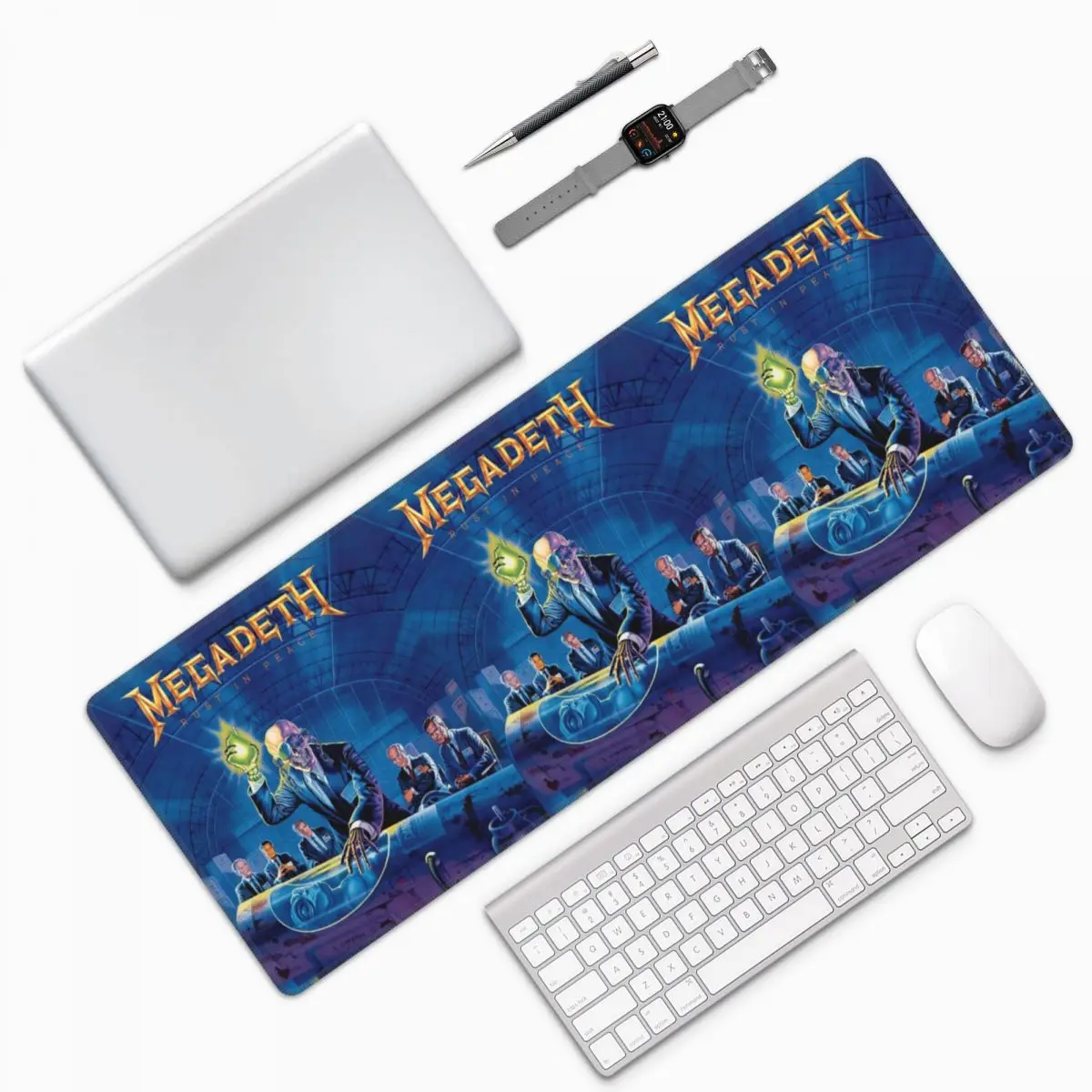 Megadeths Heavy Metal Band Large Mouse Pad Computer Keyboard Mouse Mat Gaming PC Laptop Desk Mat Office Accessories Table Mats