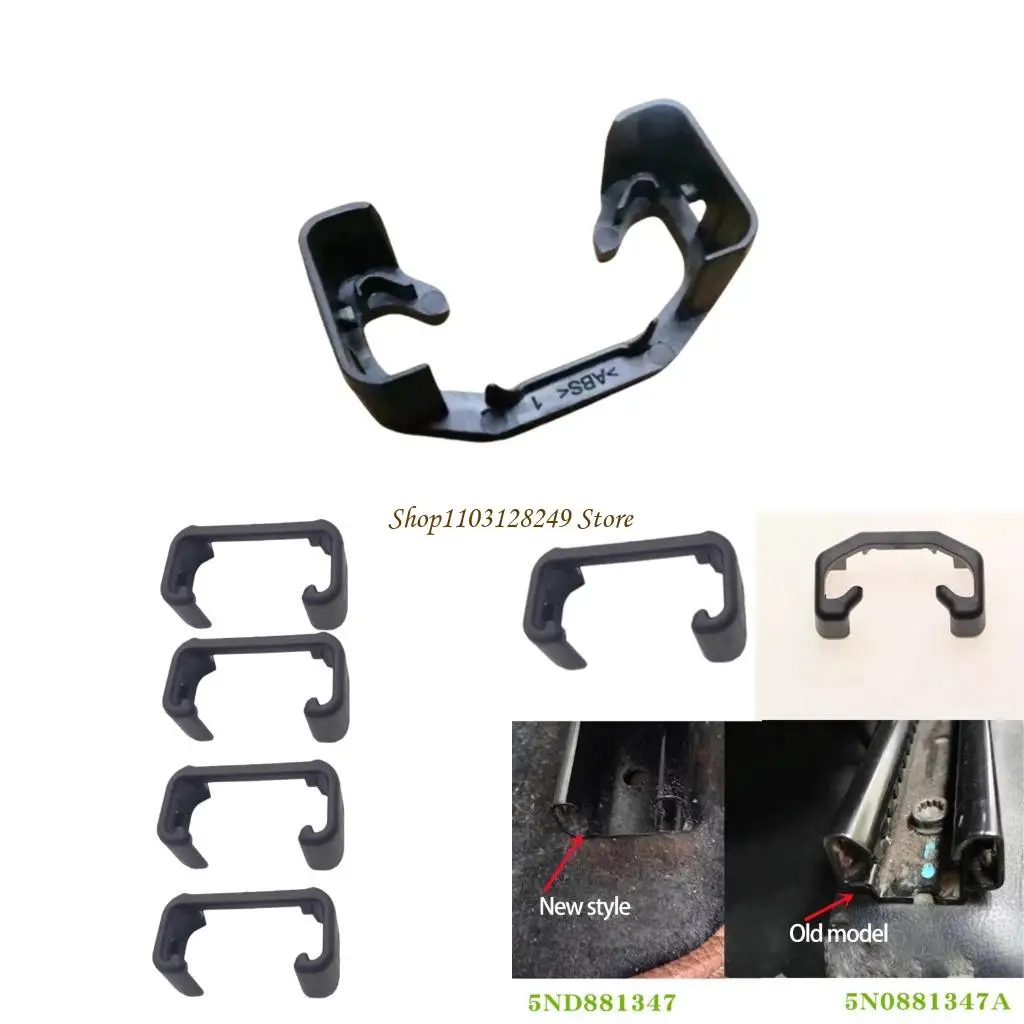 N5KD Set of 4 Heavy Duty Plastic Track Covers Easy Installation Universal Guide Clips set Suitable for Sharan