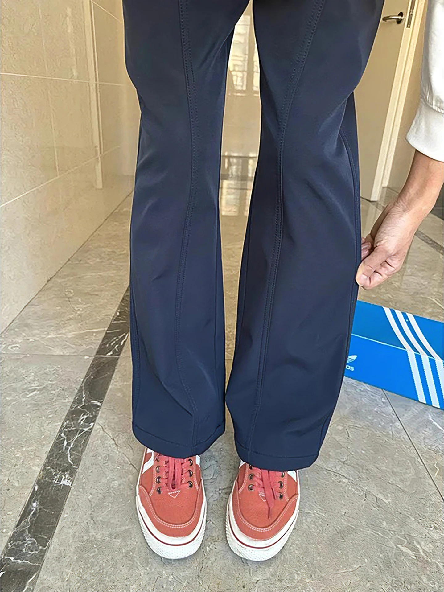 

Qui Dry American Sle Men's Spring Summer Waterproof Windproof Casual Sports Pants Loose Fit Straight Leg Diagonal Cut