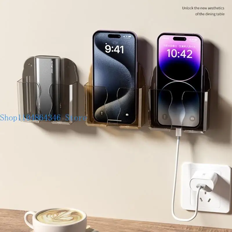 

652F Настенные держатели для телефонов Подставка для спальни и офиса с доступом к зарядке