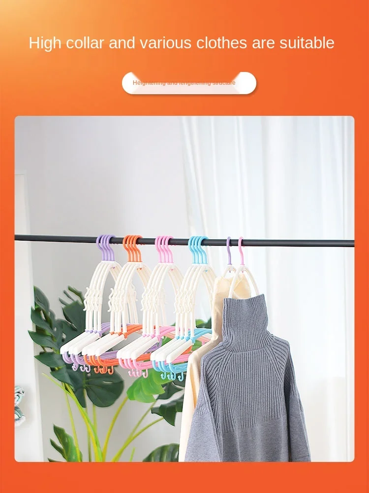 Retractable Adult Hanger Multi-Functional Sweater Turtleneck Special Clothes Hanger Home Non-Slip Anti-Deformation Clothes