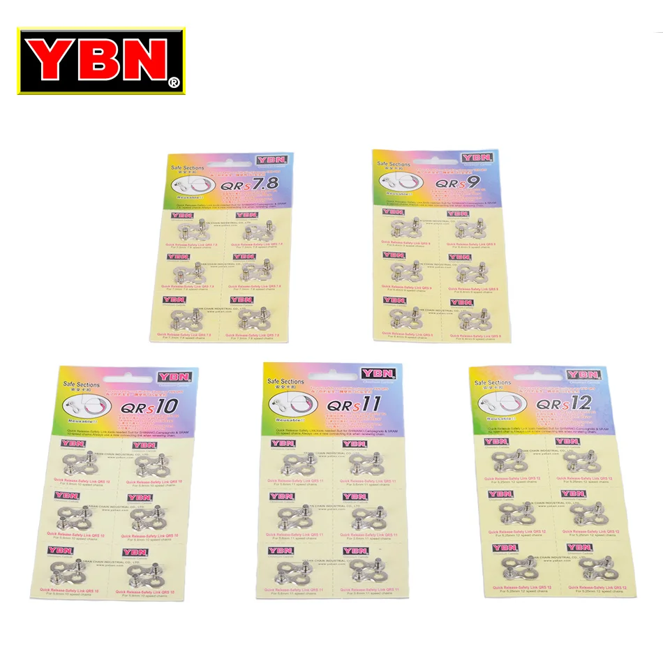 YBN 6 Pair Bike Chain Quick Link Mountain Cyclingl Bicycle Chain Missing Quick Connector Connecting Master for 8 9 10 11 12speed