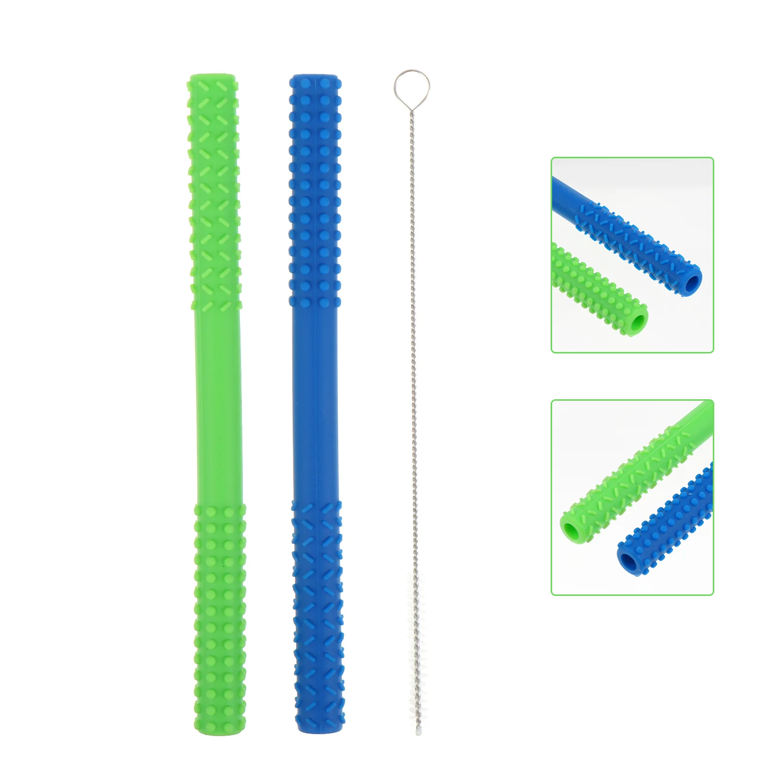 3pcs Chewing Toy Baby Silicone Teething Sensory Chew Teether Toy Molar Toy Brush teeth molar training toy