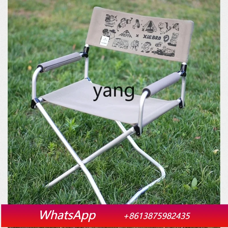 LTT Folding Chair Portable Ultra-Light Beach Picnic Aluminum Alloy Lightweight Camping Director Space-Saving Chair