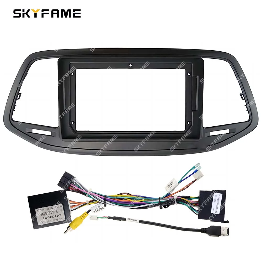 SKYFAME Car Frame Fascia Adapter Canbus Box Decoder Android Radio Dash Fitting Panel Kit For ZX Auto Terralord