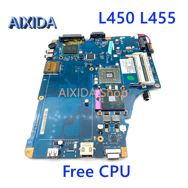 

AIXIDA NBWAA LA-5822P K000093580 laptop motherboard for Toshiba satellite L450 L455 main board GL40 DDR3 free CPU full tested