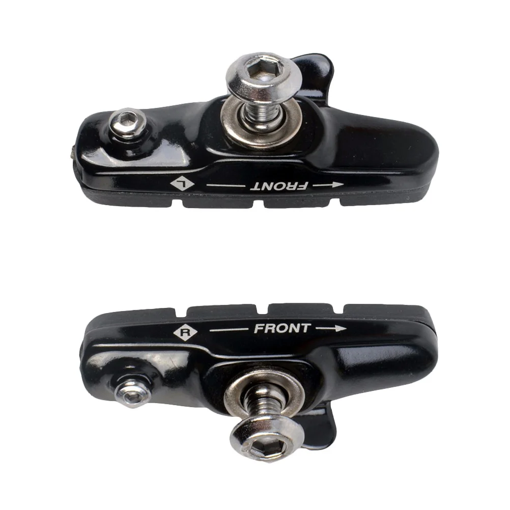 

1 Pair Brake Pads Set For Road Mountain C-Brake Bikes Aluminum Alloy Frame Sand-Guide Grooves All Weather Durable No Noise
