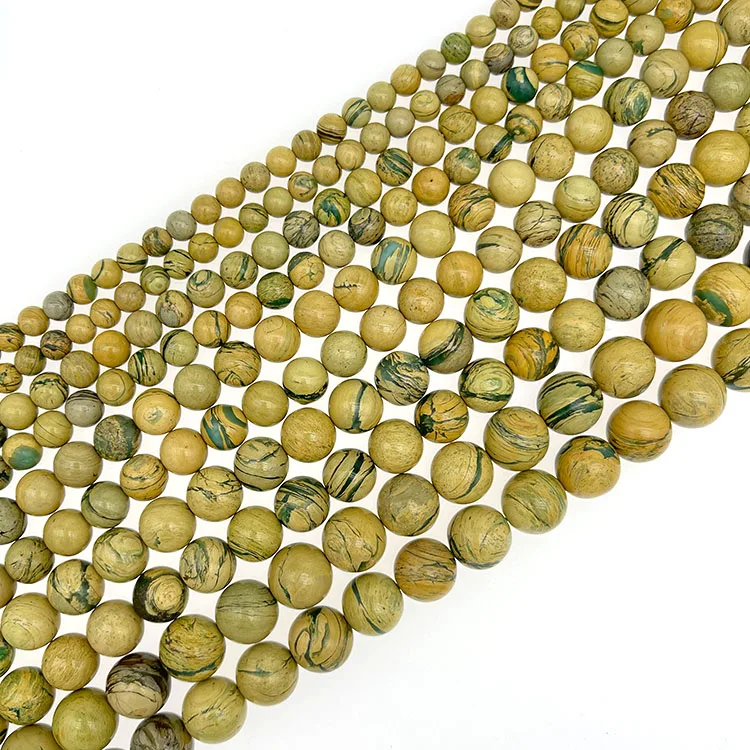 Wholesale Natural  Stone Beads Bracelet Rough Green dragon stone  Stone Beads jewellery Making Gemstone Beads