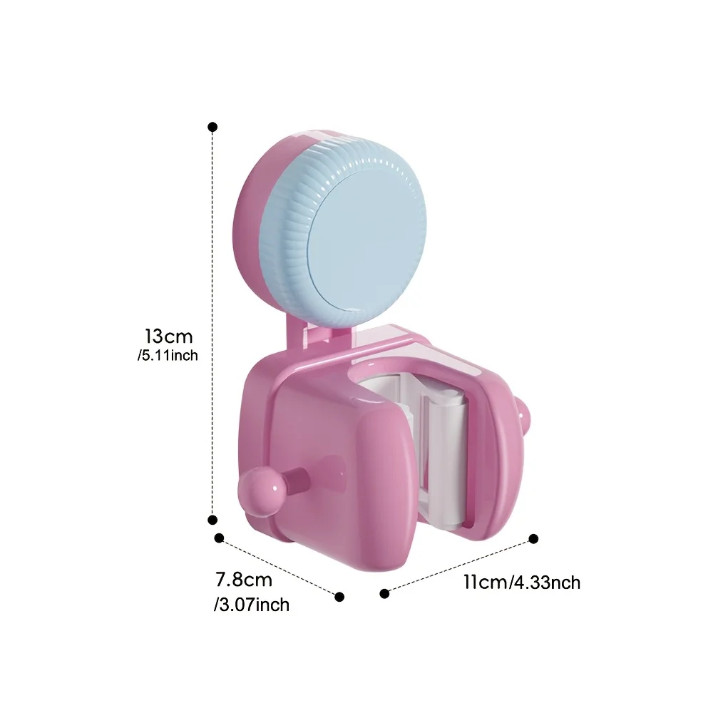 3pcs Dopamine Mop Wall Clamp,Suction Cup,Bathroom Door,Non Perforated Broom Hanging Rack,Hanging Support Reset Shelf, Hook