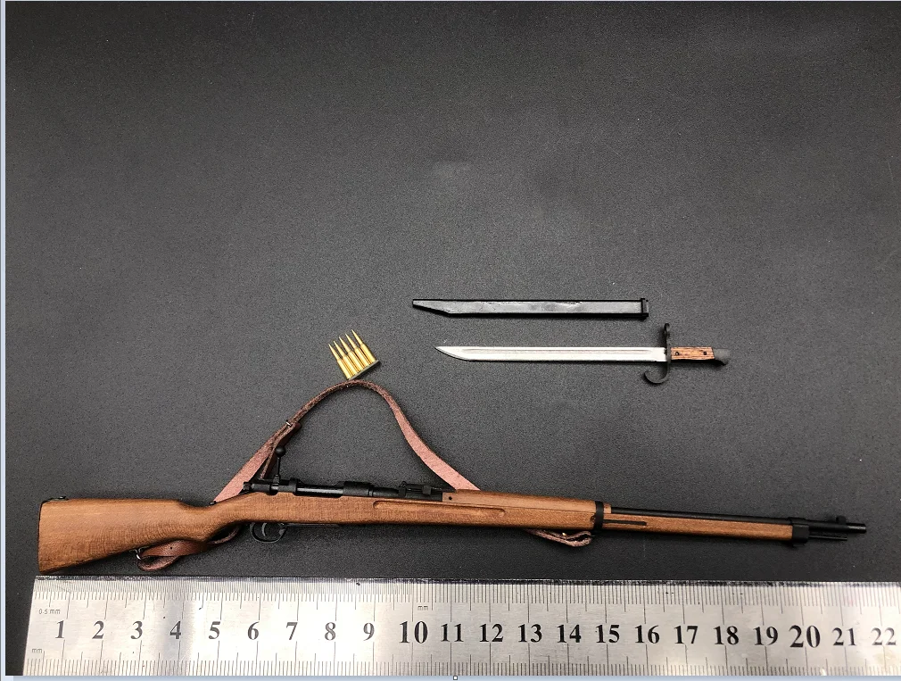 Arma artesanal da série da segunda guerra mundial 1:6, rifle tipo 30, arma de brinquedo, madeira sólida, metal, modelo de arma de desmontagem para coleção de figuras de ação