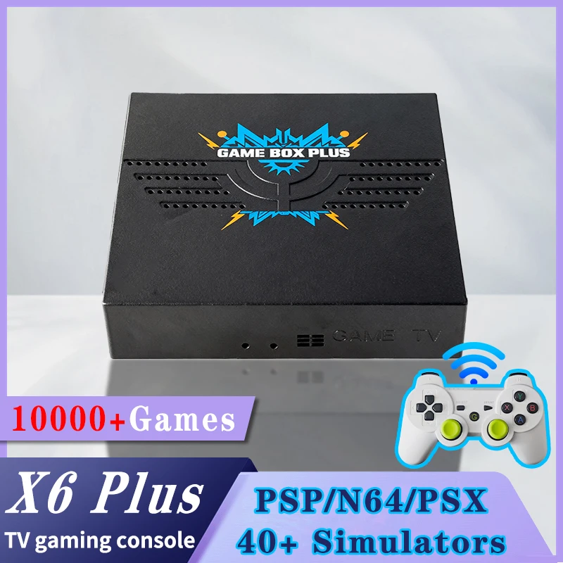 

Coopreme X6 PLUS Video Game V6 Dual-System 64G 10000+Games HD Output Joystick Dual Controller Fighting Game Box PSP Arcade Game