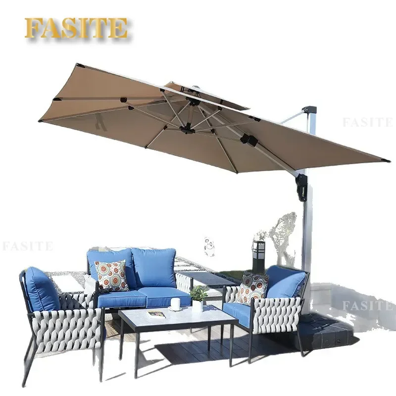 For Garden Patio Villa Commercial Large Roman Parasol Outdoor Sun Umbrella Heavy Duty Shade Canopy for Terrace Stall