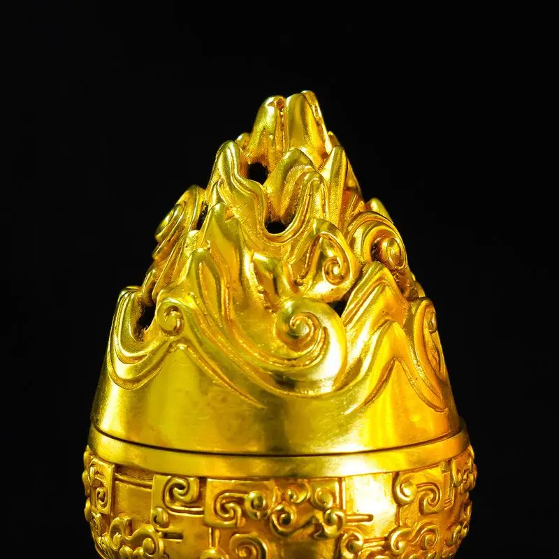 Household pure copper handmade full gilt aromatherapy stove boutique furnace ornament