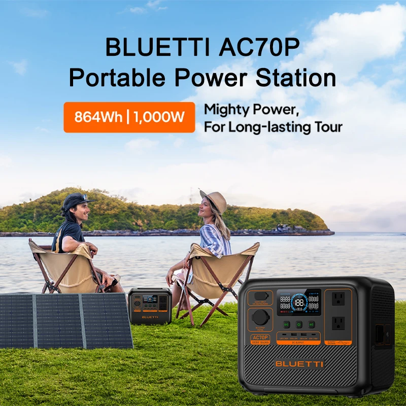 

MSBluetti 864Wh 1000W Ultra Compact Super Silent Dc Output Outdoors Camping Portable Solar Generator 220V