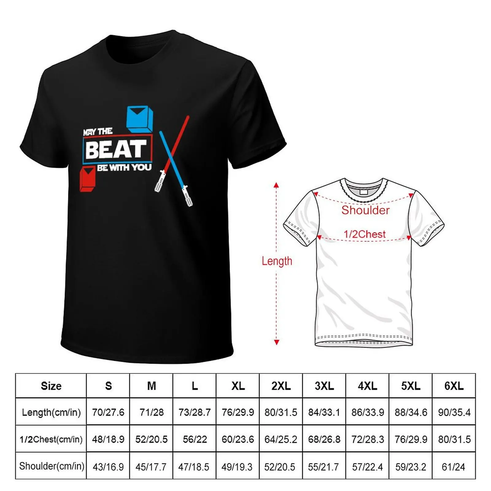 May The Beat Be With You [WHITE VERSION] T-Shirt Lightweight Print T-Shirt