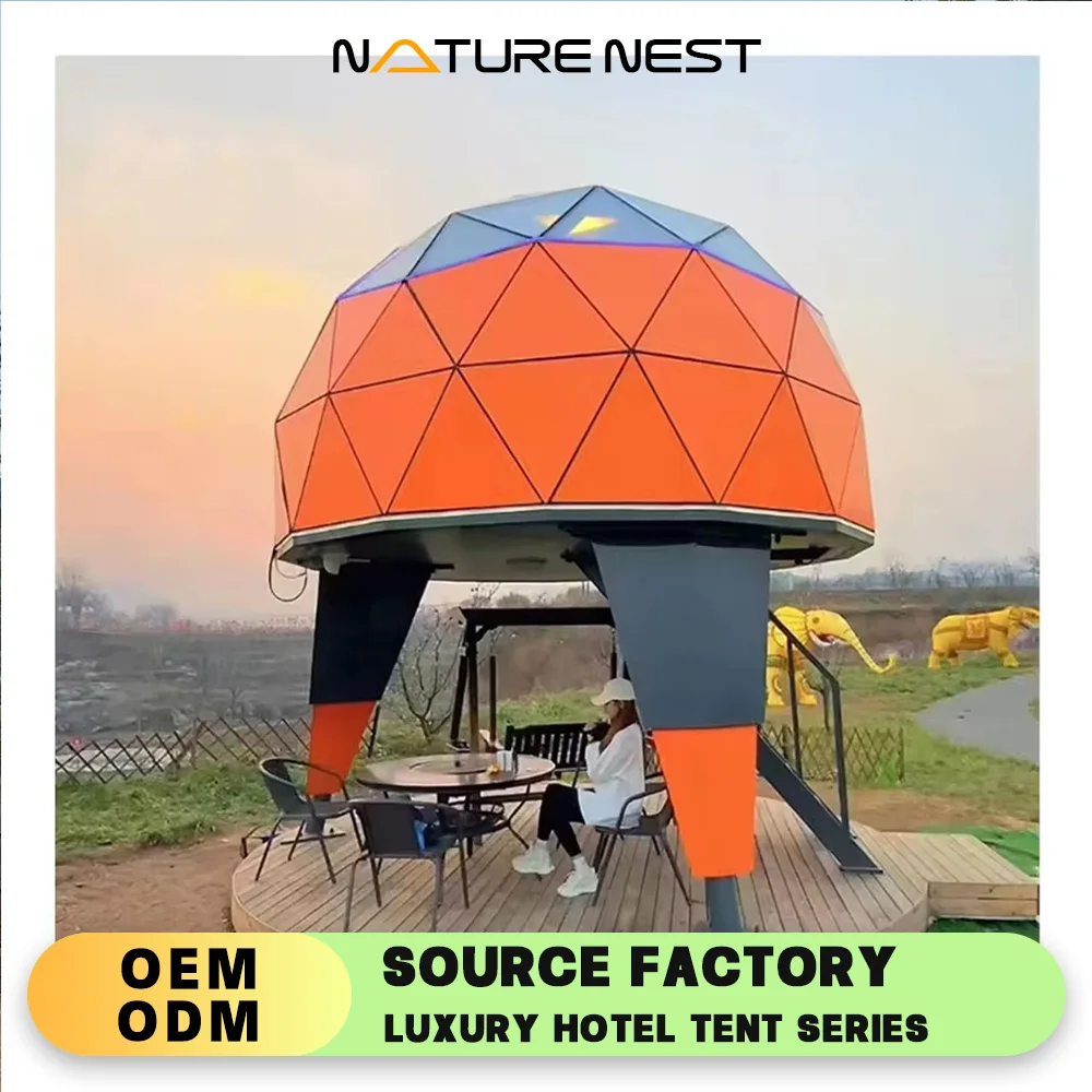 Mobile Star Capsule House Aluminum Wood Structure Prefabricated Space Capsule Cabin Electric Lift Cabin High-end Resort Hotel