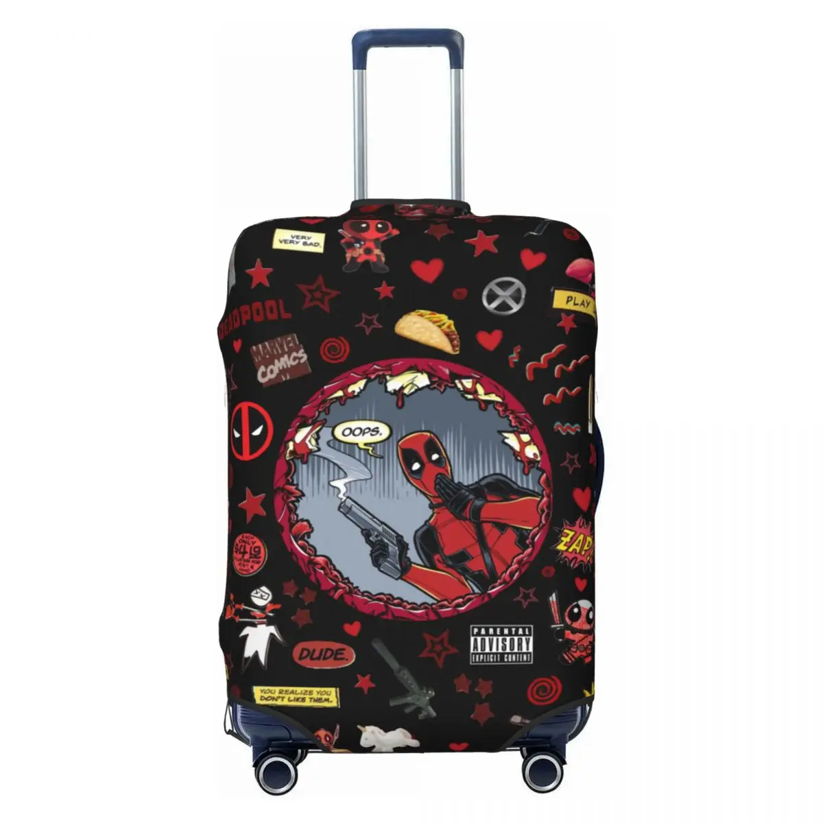 

Custom Deadpool Luggage Cover Protector Funny Travel Suitcase Protective Cover for 18-32 Inch