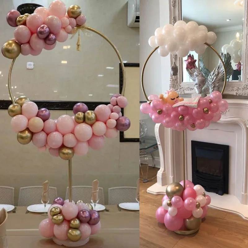 

1set 163x69cm Wide Circle Balloon Column Base And Plastic Poles Balloon Arch Wedding Decorations Birthday Event Party Supplies