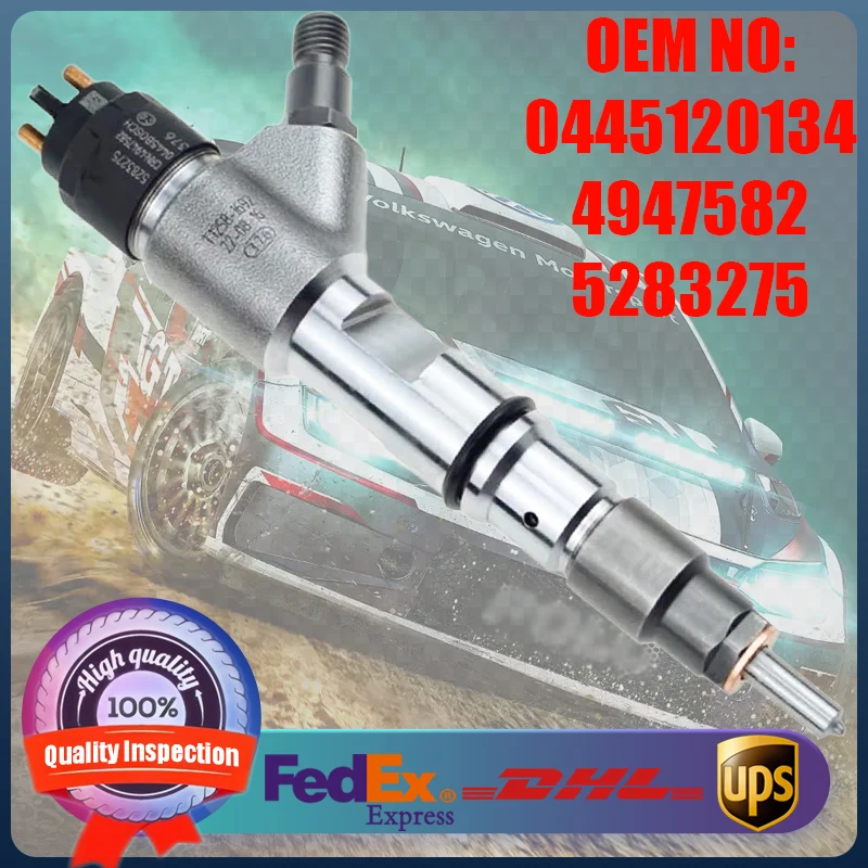 

High Quality Diesel Engine Parts Common Rail Fuel Injector 0445120134 4947582 5283275 Suitable for Cummins and Foton