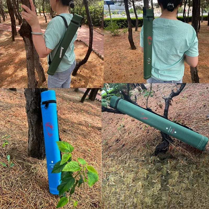 Portable Multi-Section Carbon Fiber Glass Fishing Rod Tube Bag Outdoor Travel Gear Camping Equipment Fishing Gear Organizer