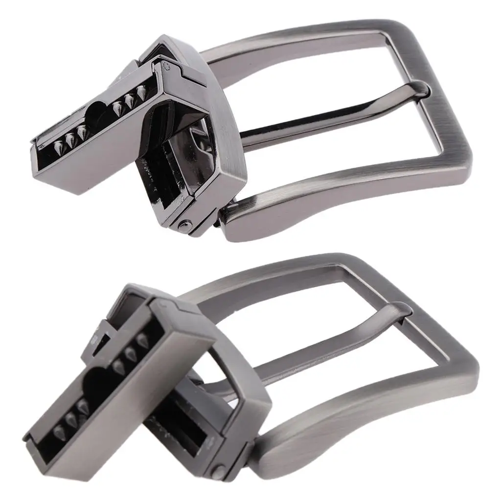 Simple Polished Reversible Belt Buckle Single Buckle Replacement Silver