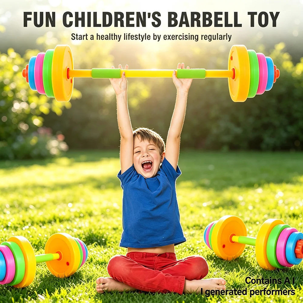Haltères de sport pour enfants, haltères réglables, jeux d'activités de plein air, entraînement physique pour la croissance