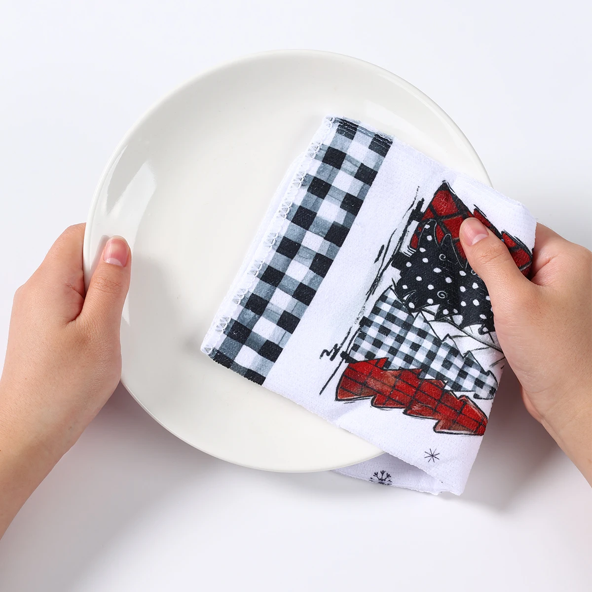 Christmas Kitchen Towels Christmas Decoration for Home 2024 Pendant Xmas Dish Towels Ornaments Navidad Natal New Year Gift 2025
