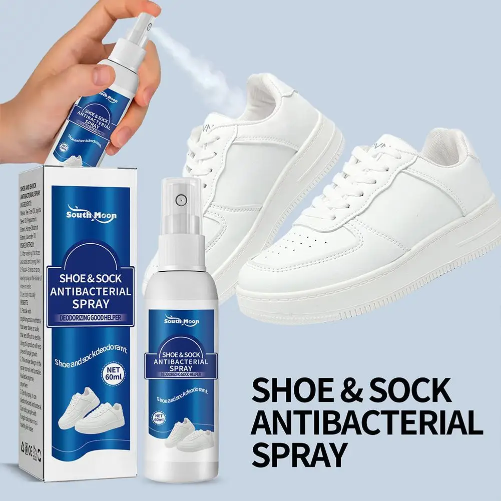 Shoe Shock Antibacterial Spray Foot Odor Shoes Stink Freshener Socks Odor Remover Spray Refresh Antiperspirant 60ml