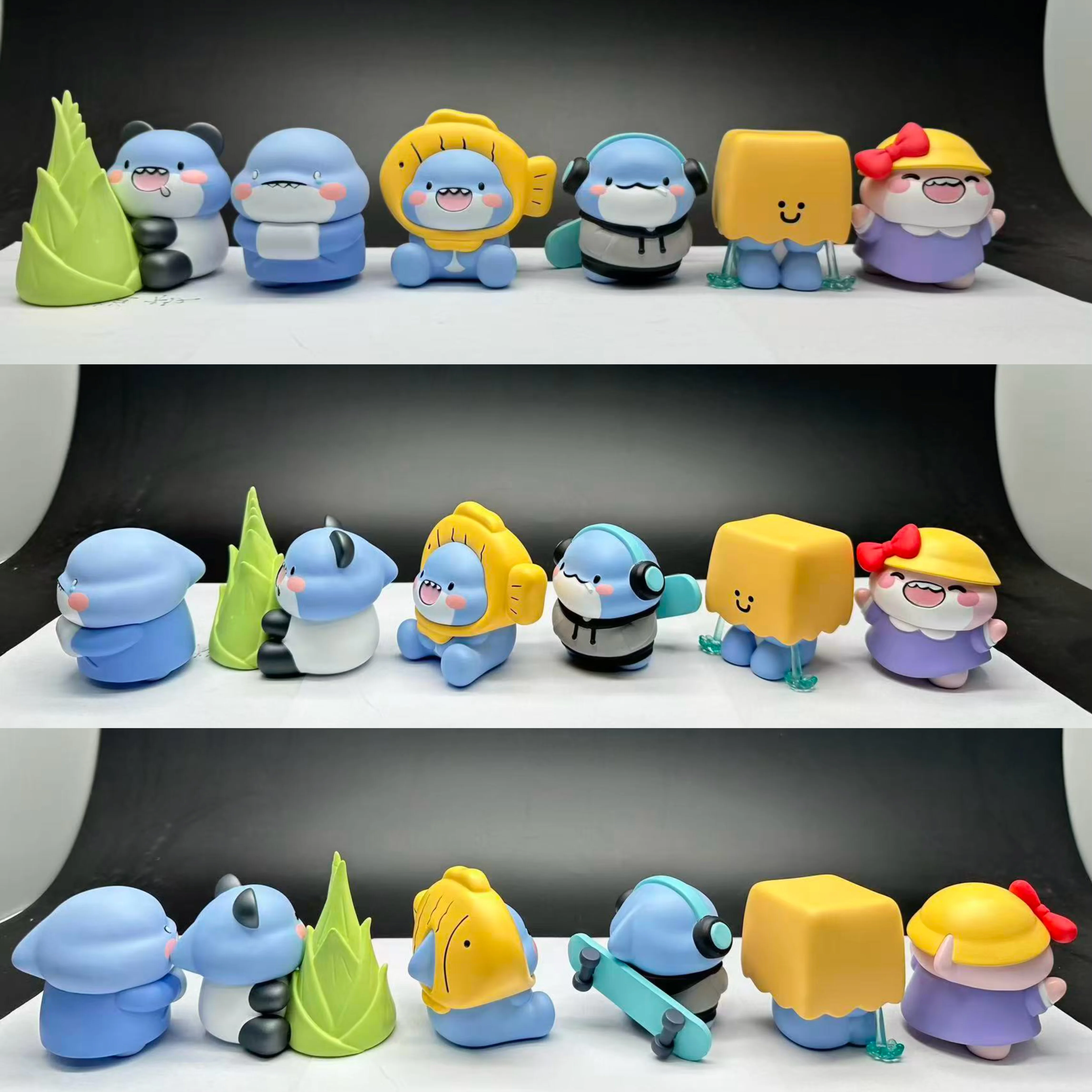 

Fat Shark Blind Box Figures Authentic First Series Cute Cartoon Shark Collectible Desktop Decor Ornaments For Anime Toy Lovers