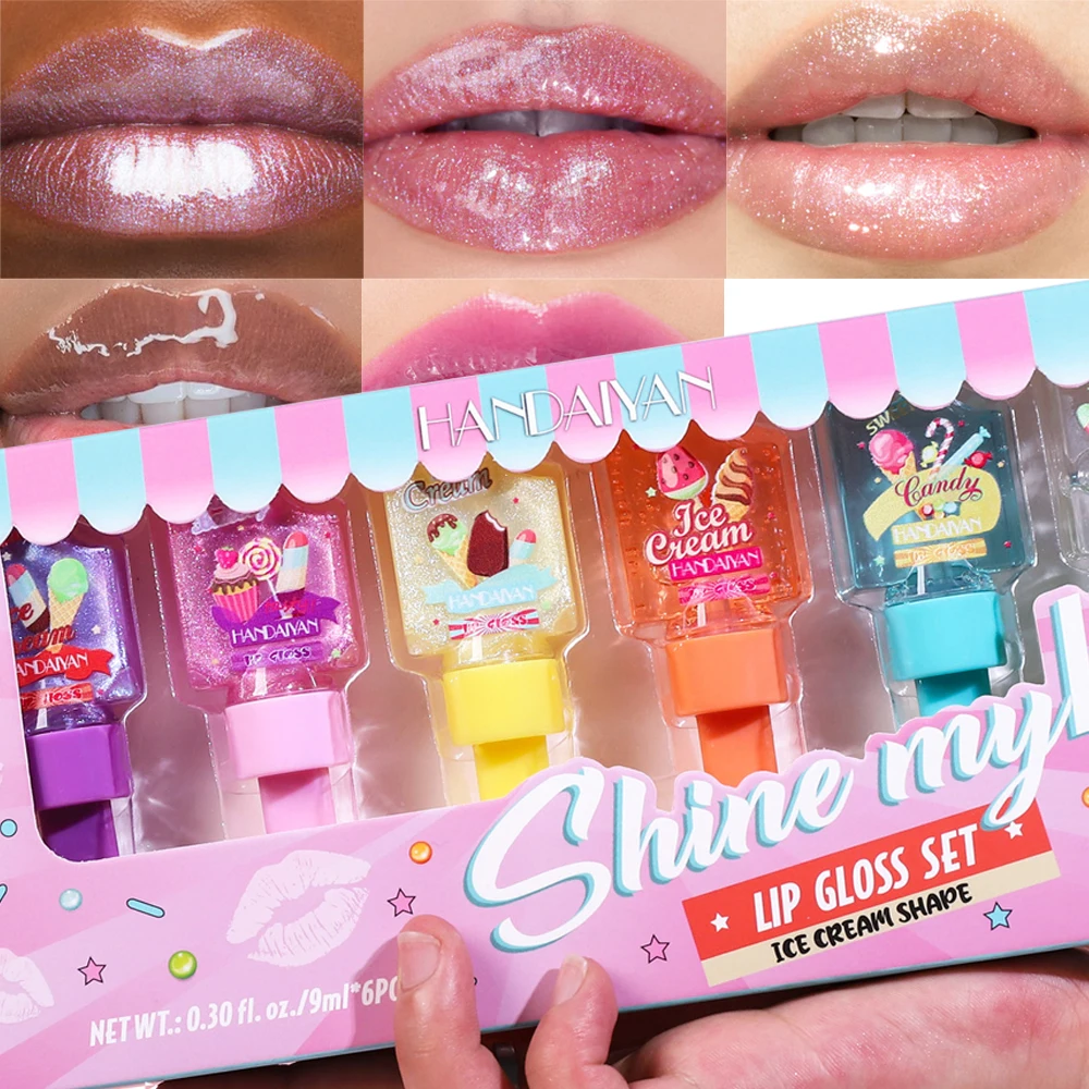 Gelei Heldere Lipgloss Waterdichte Hydraterende Glinstering Glanzende Lip Glazuur 6 Kleuren Nue Sexy Blijvende Niet Stick Cup Lippenstift Cosmetisch