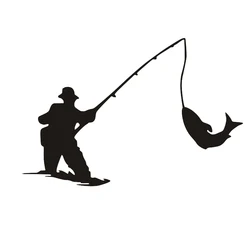 Decal Sticker Fishing Sticker Car Sticker Bus Motorhome Quad Decor Wall Sticker Size 15x10cm