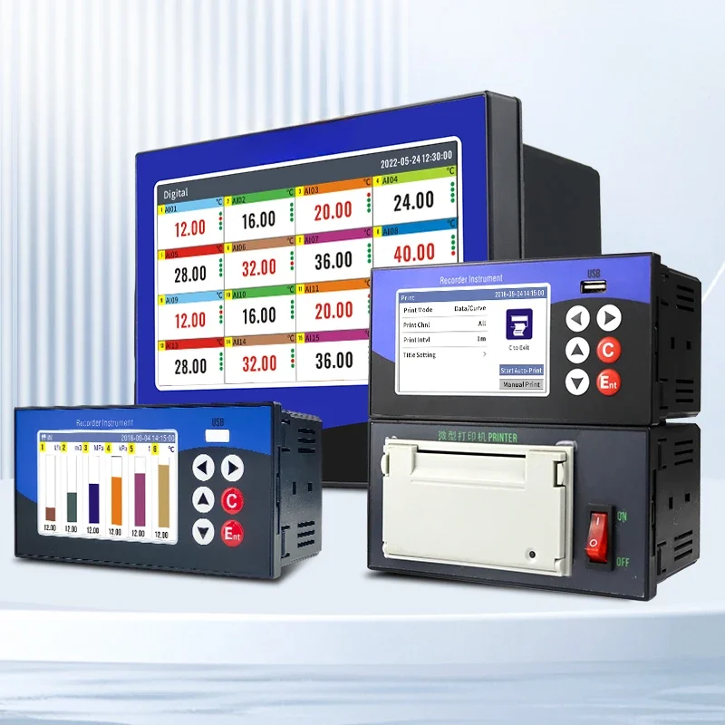 

7 Inch Color Screen Multi-channel Data Logger for Pressure Humidity Temperature Recorder