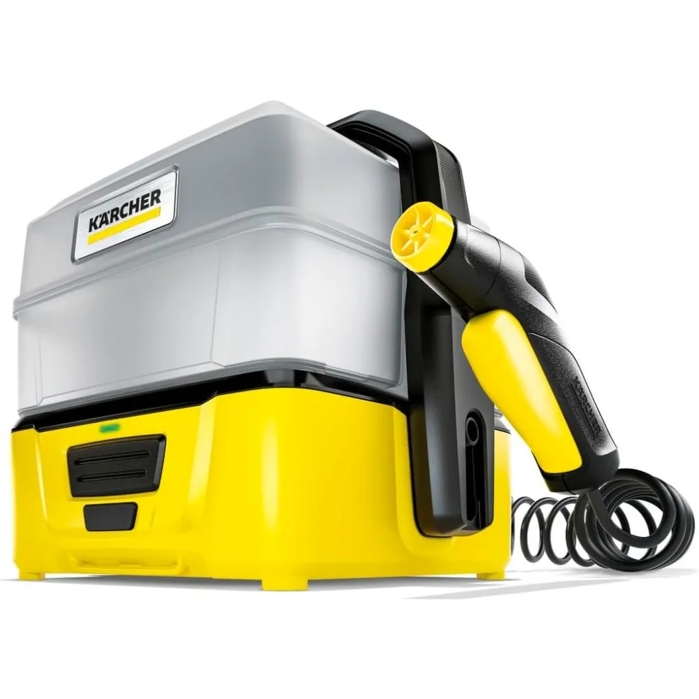 منظف الهاتف المحمول Karcher OC 3 Plus للأماكن الخارجية مع خزان مياه سعة 1.8 جالون، وفوهة رش، وخرطوم - لاسلكي ومحمول لمتعدد الاستخدامات