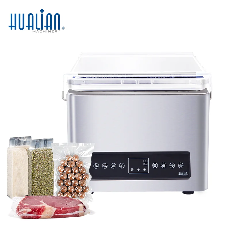 

HVC-210T/1D Hualian Stainless Steel Kitchen Food Seafood Vacuum Sealing Packing Machine Manufacturer