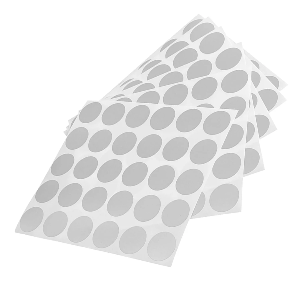 6 Sheets Scratch Off Stickers Diy Raffle Cards Circle Lottery Decals Pvc Self-Adhesive Labels Party Game Prizes Peel-Off Tickets