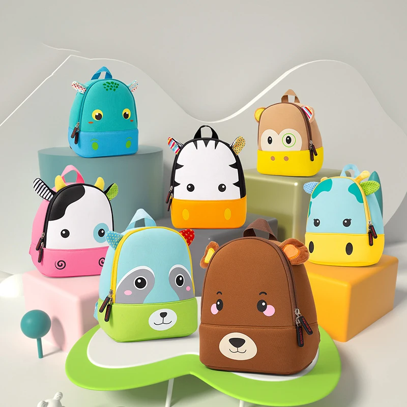 

New Children School Bags 3D Biomimetic Animal Kids Backpack Kindergarten Boys and Girls School Bags Mini Backpack Book Bag