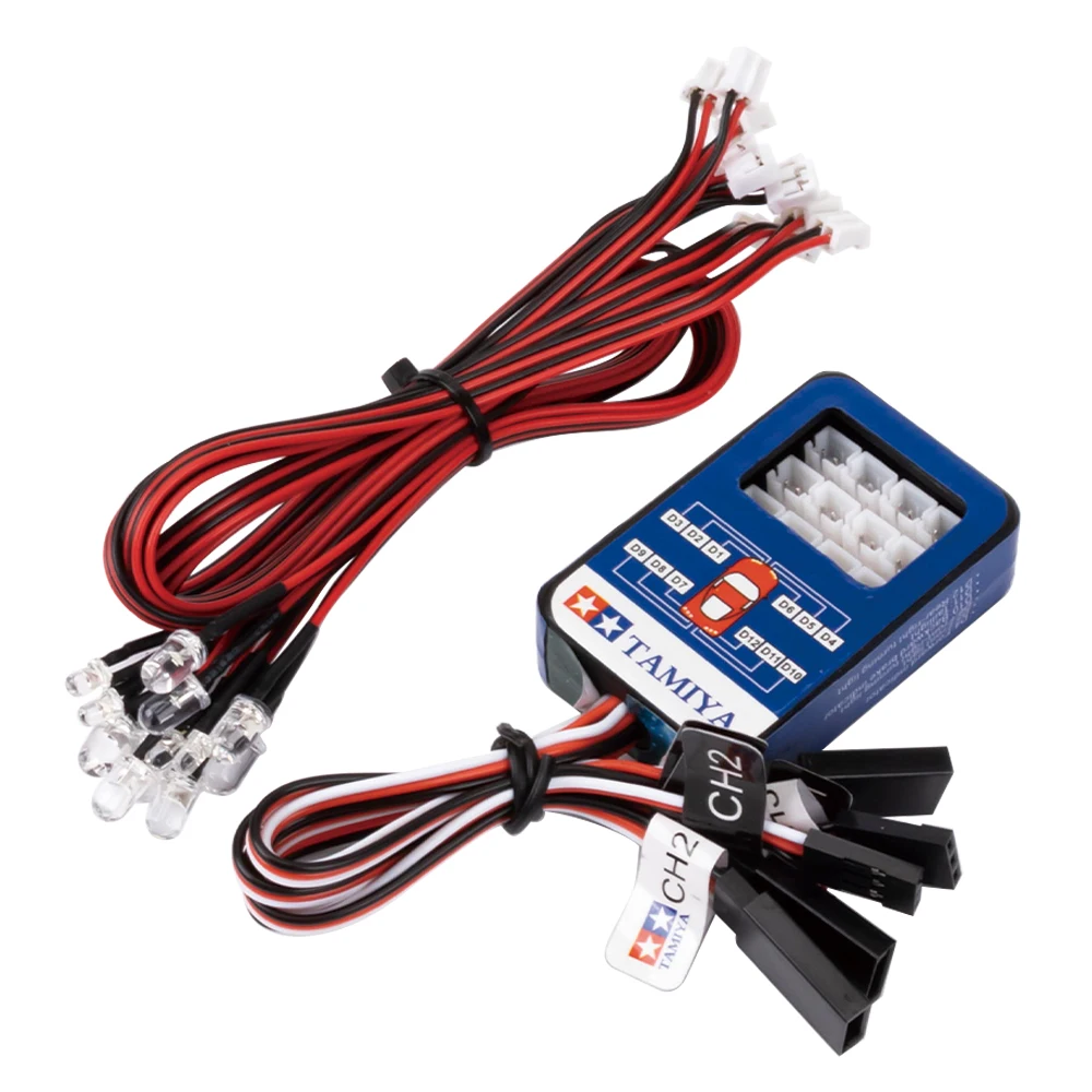 TAMIYA Simulation Flash Light 12 LED Kit Smart Steering Brake for 1/10 Rc Car Yokomo HSP HPI AXIAL RC4WD Upgrade Parts
