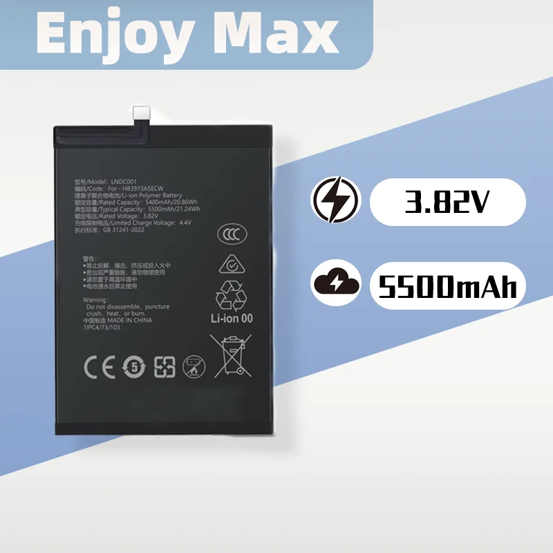 

3.82V 5500mAh Original Large Capacity Battery for Huawei Enjoy Max ARS AL00/ARS TL00 Mobile Phones