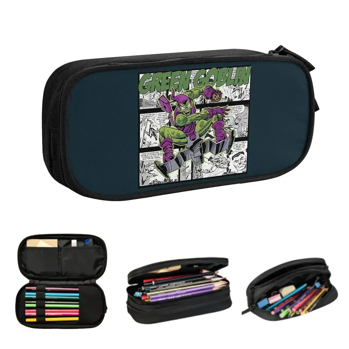 

Зеленые пеналы Goblin, большие сумки для ручек, коробка для ручек, пенал для мальчиков и девочек, студентов, канцелярские принадлежности, школьный офис
