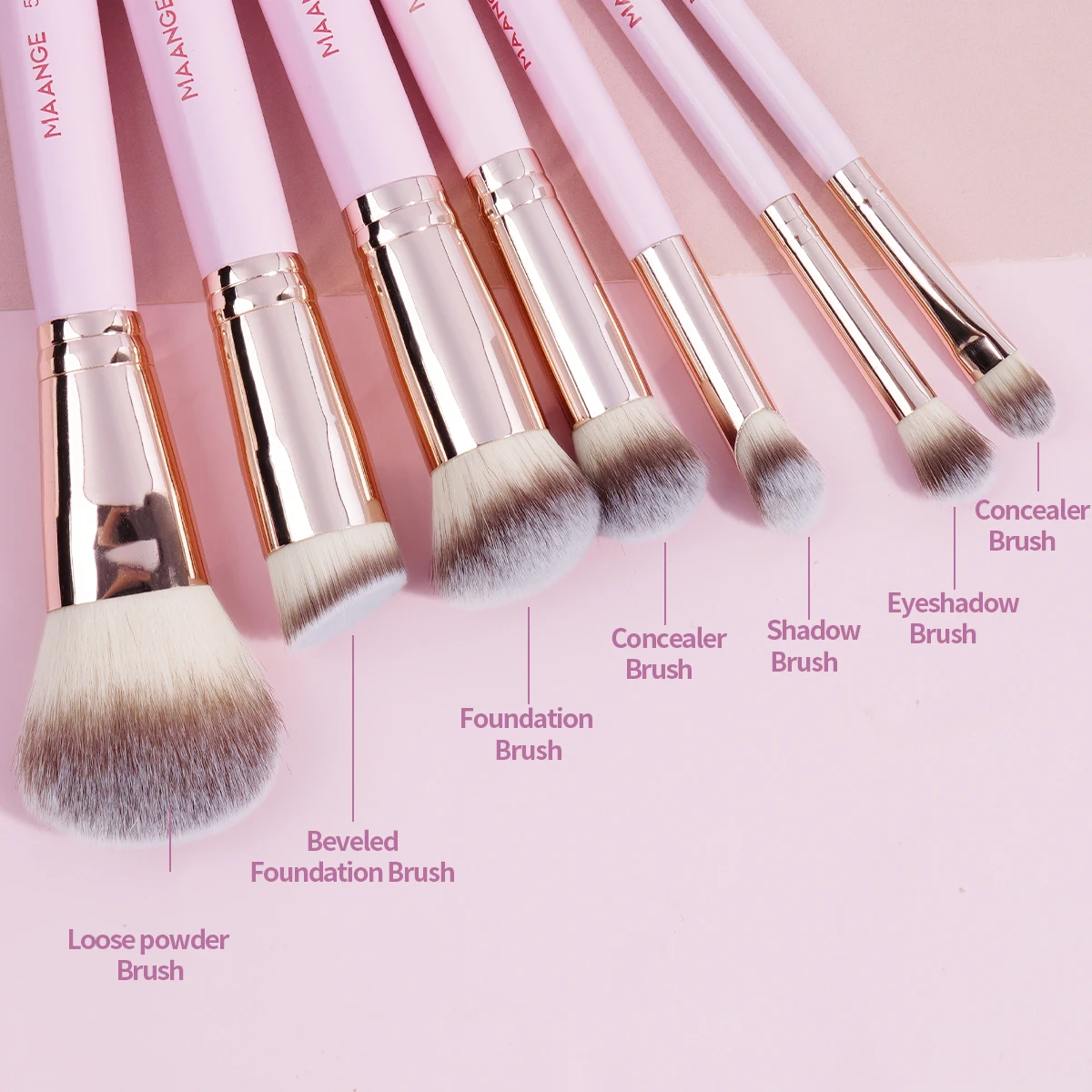MAANGE ensemble de pinceaux de maquillage 7 pièces fond de teint correcteur fard à paupières pinceau de maquillage pour crème liquide doux Dense Kit d'outils de maquillage cosmétique