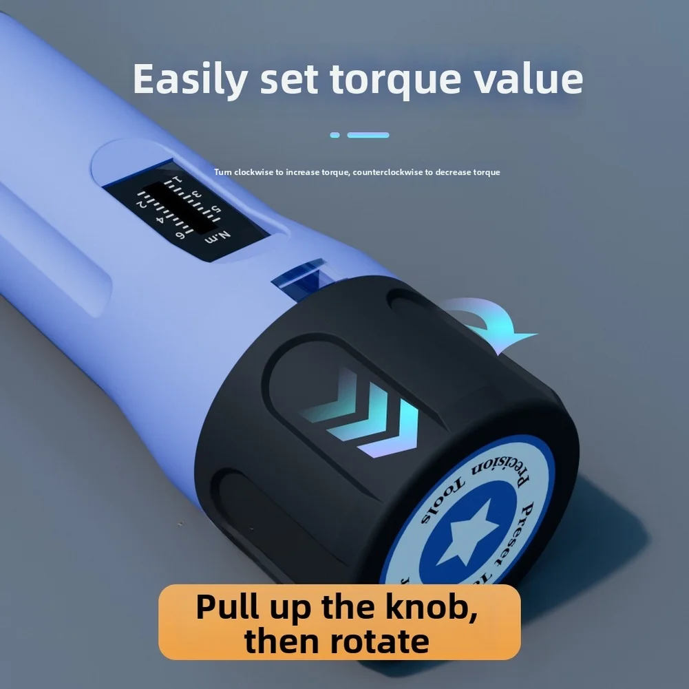 Precision Torque Driver with Four Interchangeable Bits and Visible Scale for Accurate Torque Control in Assembly and Calibration