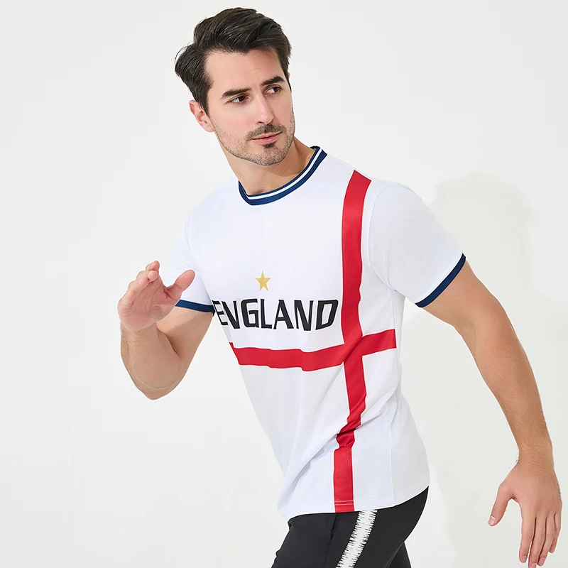 Euro England popular design hot selling soccer jerseys wholesale high quality 100% polyester football wear