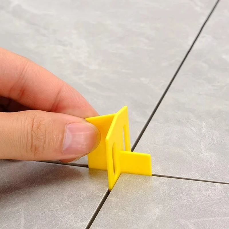ABAE-Replaceable Floor Leveler Tile Spacer Clip Leveling System Reusable Floor Gap Clip Wedge Tile Tool 100Pcs