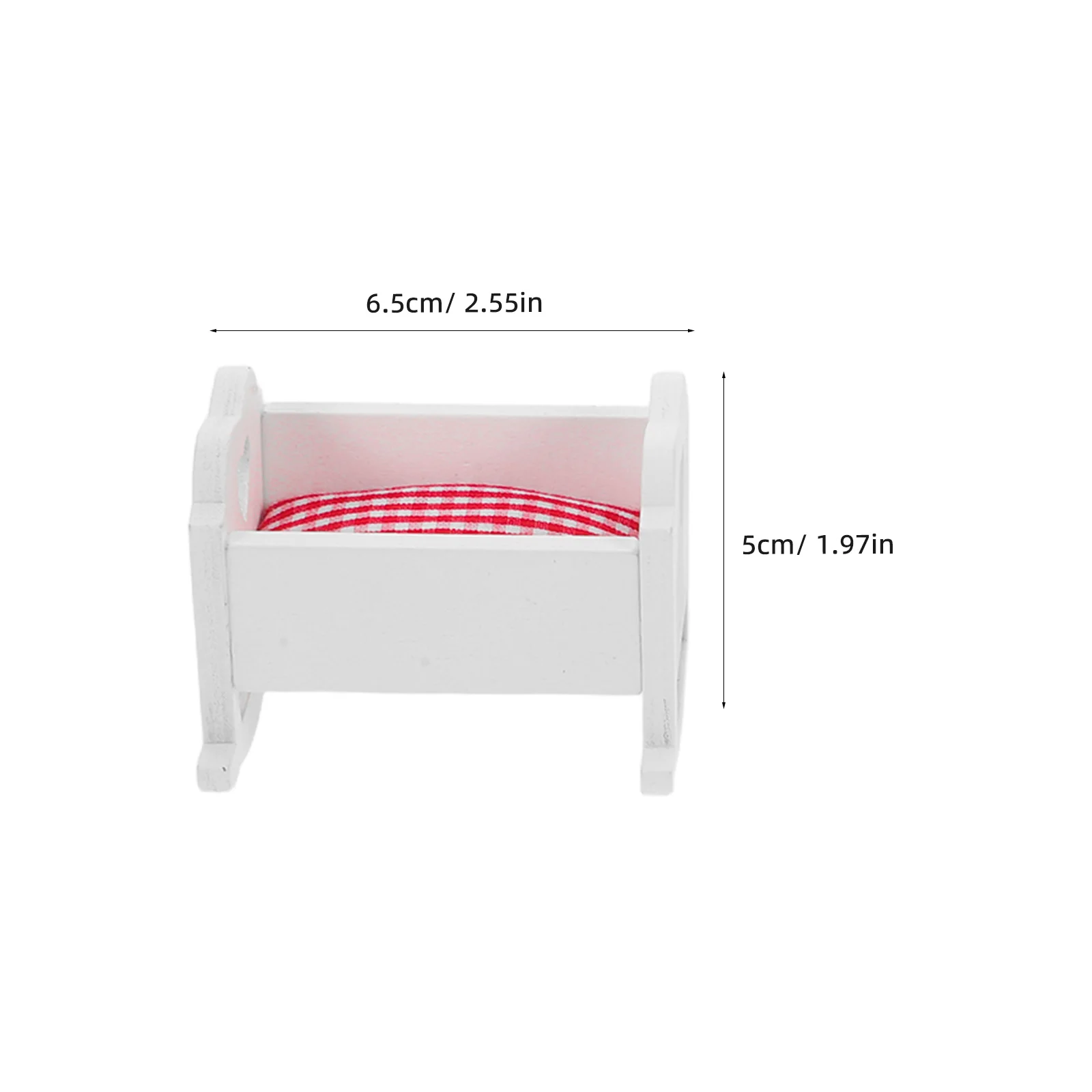 3 pezzi in miniatura culla set scala 1:12 casa delle bambole mobili camera da letto vivaio ornamento casa delle bambole letto mobili in miniatura giocattoli