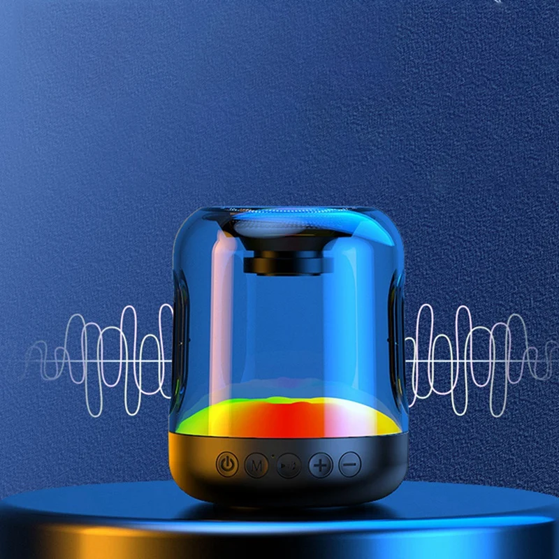 Imagem -03 - Alto-falante Bluetooth sem Fio com Luzes Coloridas Áudio Aux Inteligente Cartão tf Leitor Usb Som 360 Surround ai Voice Assistant