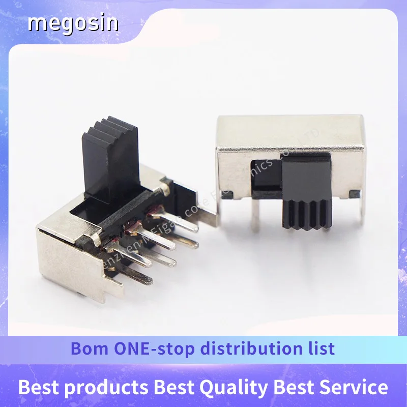 5pcs SK-22F03 two-position toggle switch two-position sliding switch 6-pin 2-position horizontal power sliding transfer switch