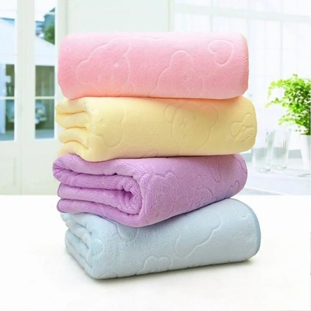 Durable Dry Body Bath Towels Microfiber Antibacterial Shower Cloth Bear Shape 30*70CM Soft Absorbent Towel Household Supplies