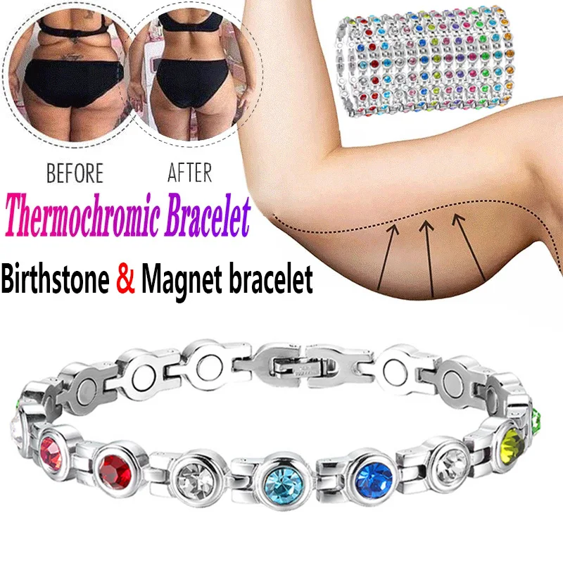 26Style Luxury Inlaid Cubic Zirconia Bracelet Healthy Therapy Energy Bracelets for Women Magnetic Weight Loss Rhinestone Jewelry